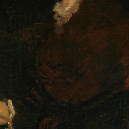 Signora Con Ventaglio Frank Duveneck fdu7 quadro stampato su tela