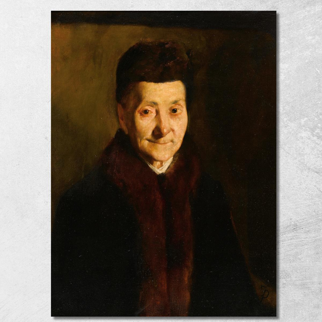 Ritratto Di Una Vecchia Signora Frank Duveneck fdu16 quadro stampato su tela Ritratto Di Una Vecchia Signora Frank Duveneck fdu16 quadro stampato su tela