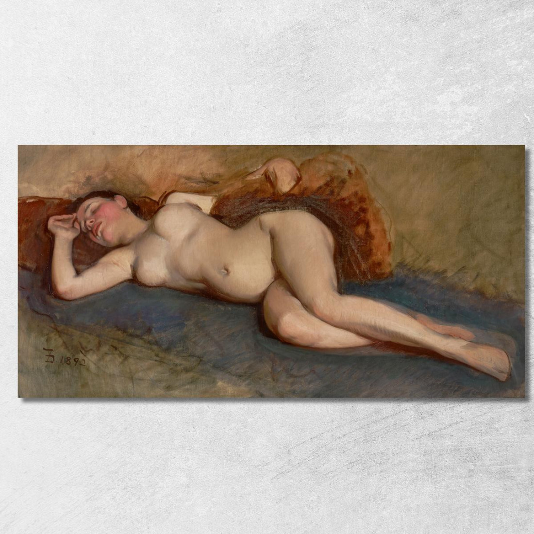 Nudo Disteso Frank Duveneck fdu18 quadro stampato su tela Nudo Disteso Frank Duveneck fdu18 quadro stampato su tela