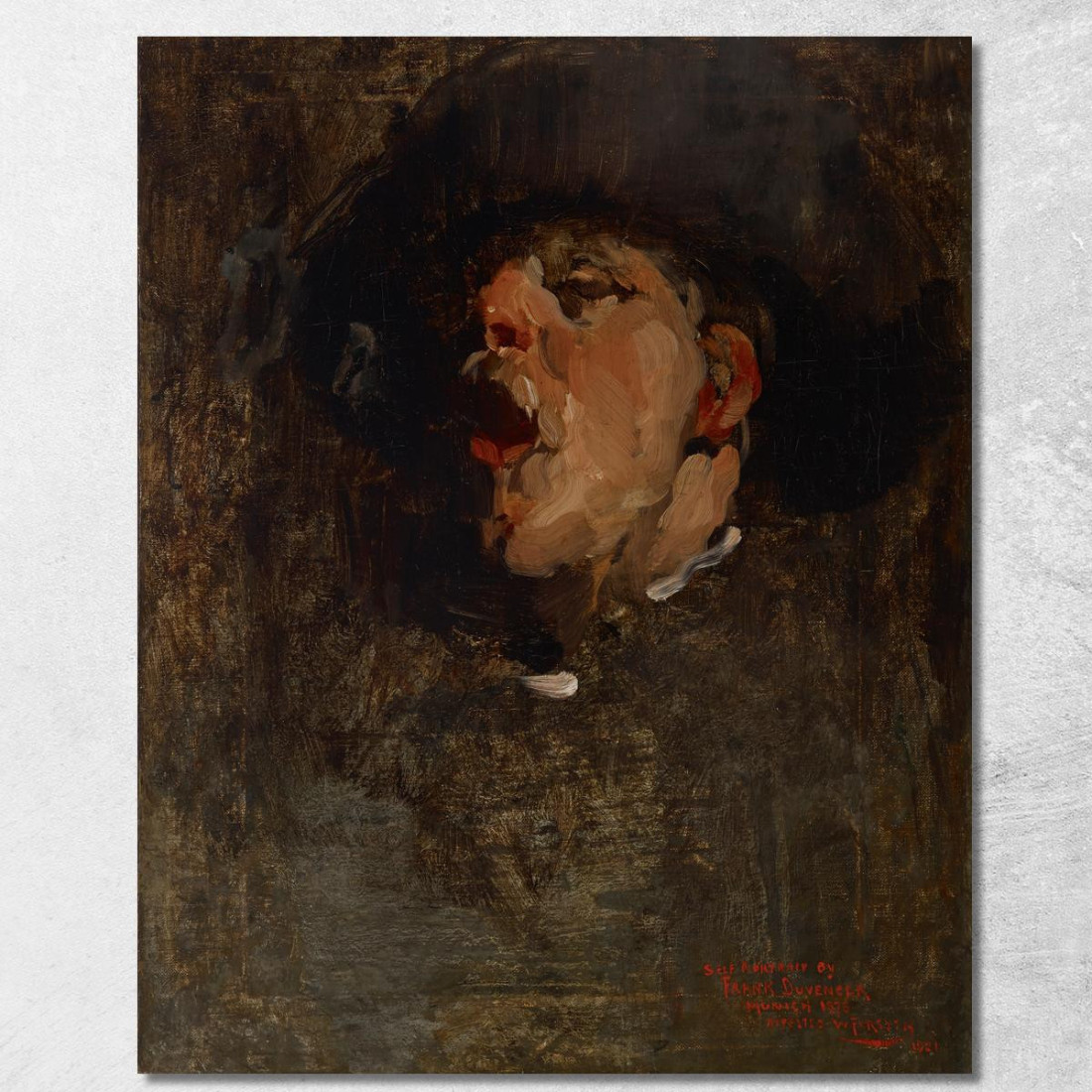 Autoritratto 2 Frank Duveneck fdu21 quadro stampato su tela Autoritratto 2 Frank Duveneck fdu21 quadro stampato su tela