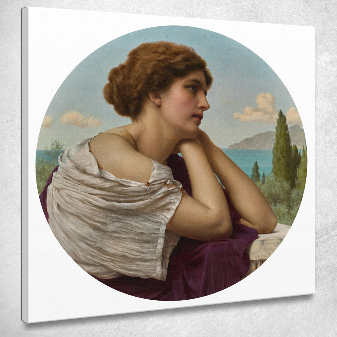 Cuore Sulle Labbra E Anima Negli Occhi John William Godward jwg35 quadro stampato su tela Cuore Sulle Labbra E Anima Negli Occhi John William Godward jwg35 quadro stampato su tela