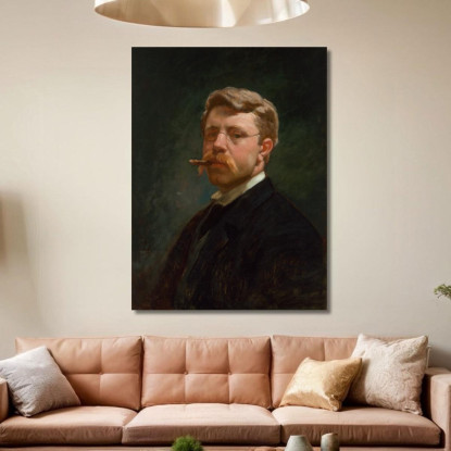 Autoritratto Frank Duveneck fdu22 quadro stampato su tela