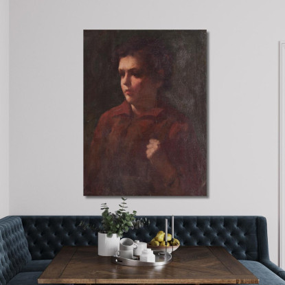 Studio Di Uno Scolaro Frank Duveneck fdu23 quadro stampato su tela