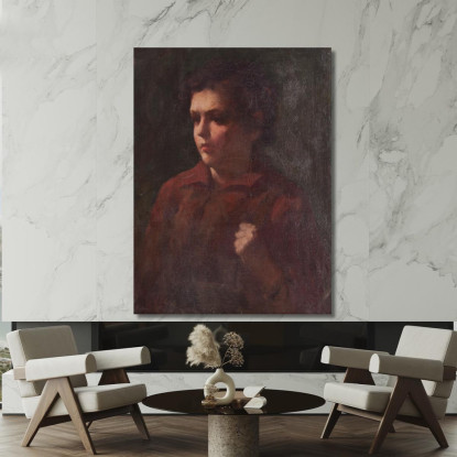 Studio Di Uno Scolaro Frank Duveneck fdu23 quadro stampato su tela