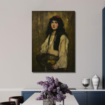 La Ragazza Veneziana Frank Duveneck fdu25 quadro stampato su tela