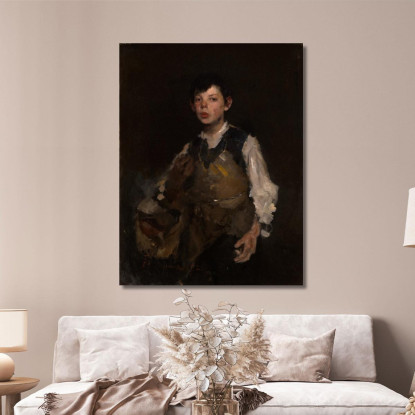 Il Ragazzo Che Fischia Frank Duveneck fdu26 quadro stampato su tela