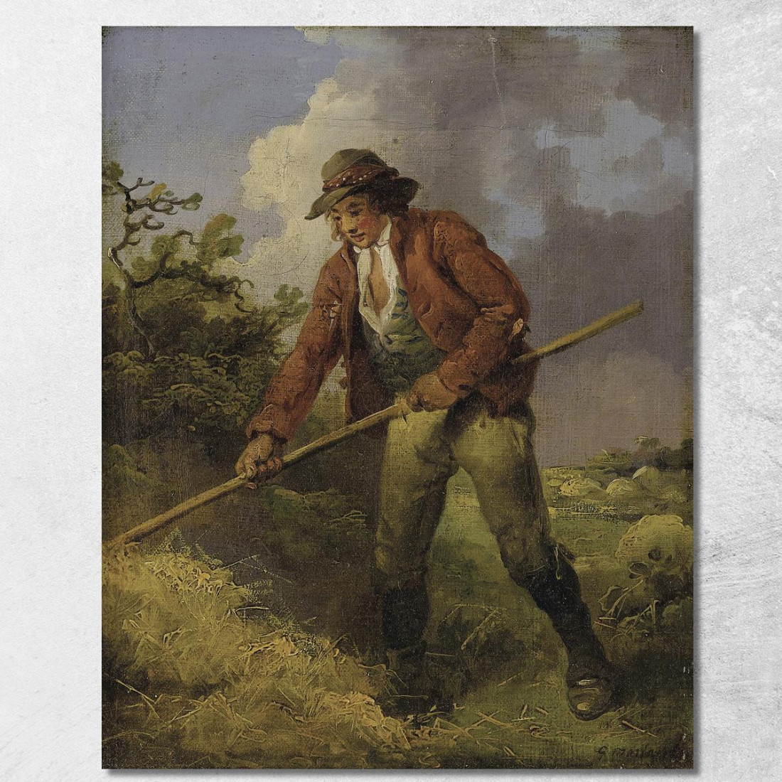Fienagione George Morland gmo22 quadro stampato su tela Fienagione George Morland gmo22 quadro stampato su tela