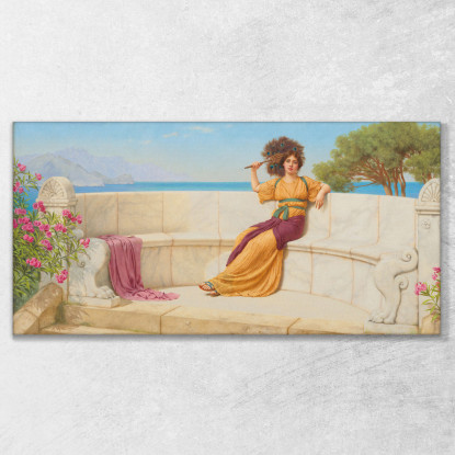 Nel Pieno Delle Fantasticherie Estive John William Godward jwg39 quadro stampato su tela