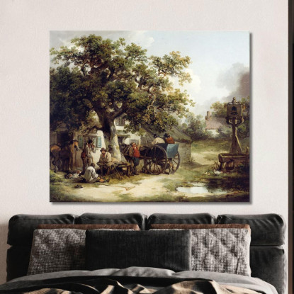 La Locanda Bell A Kilburn George Morland gmo38 quadro stampato su tela