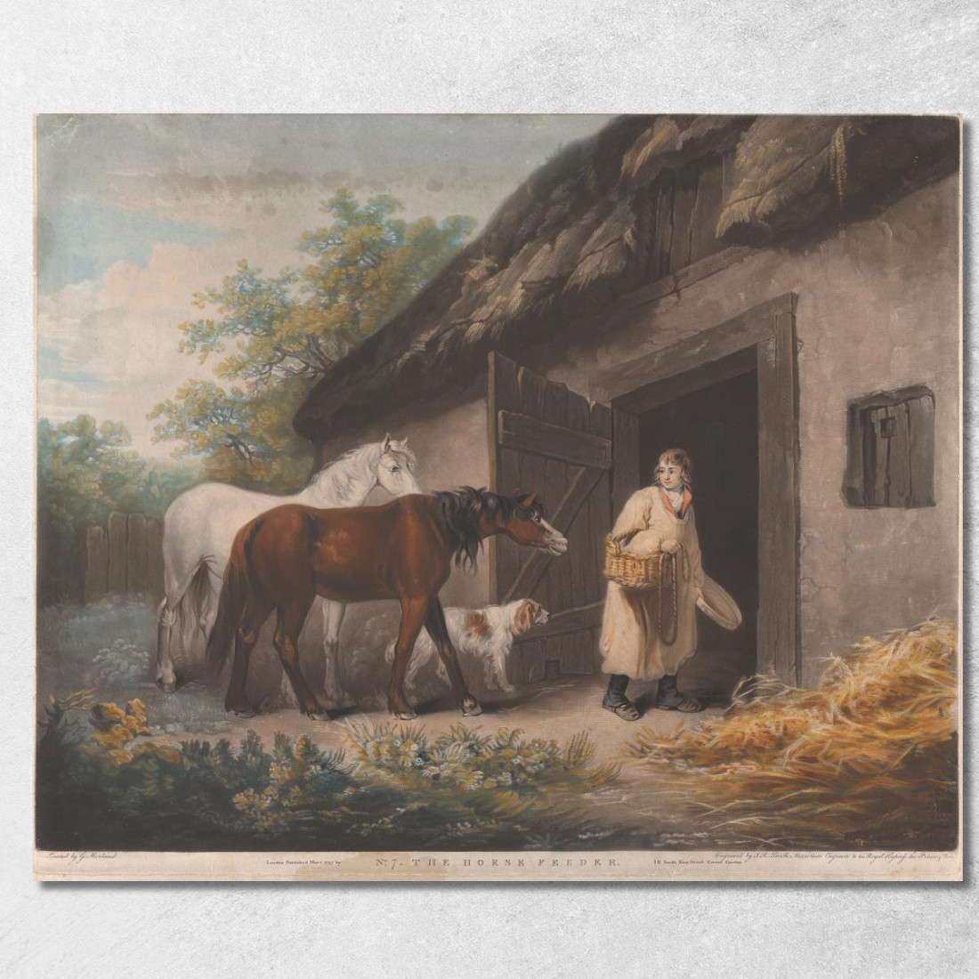 Il Foraggiatore Di Cavalli George Morland gmo45 quadro stampato su tela Il Foraggiatore Di Cavalli George Morland gmo45 quadro stampato su tela