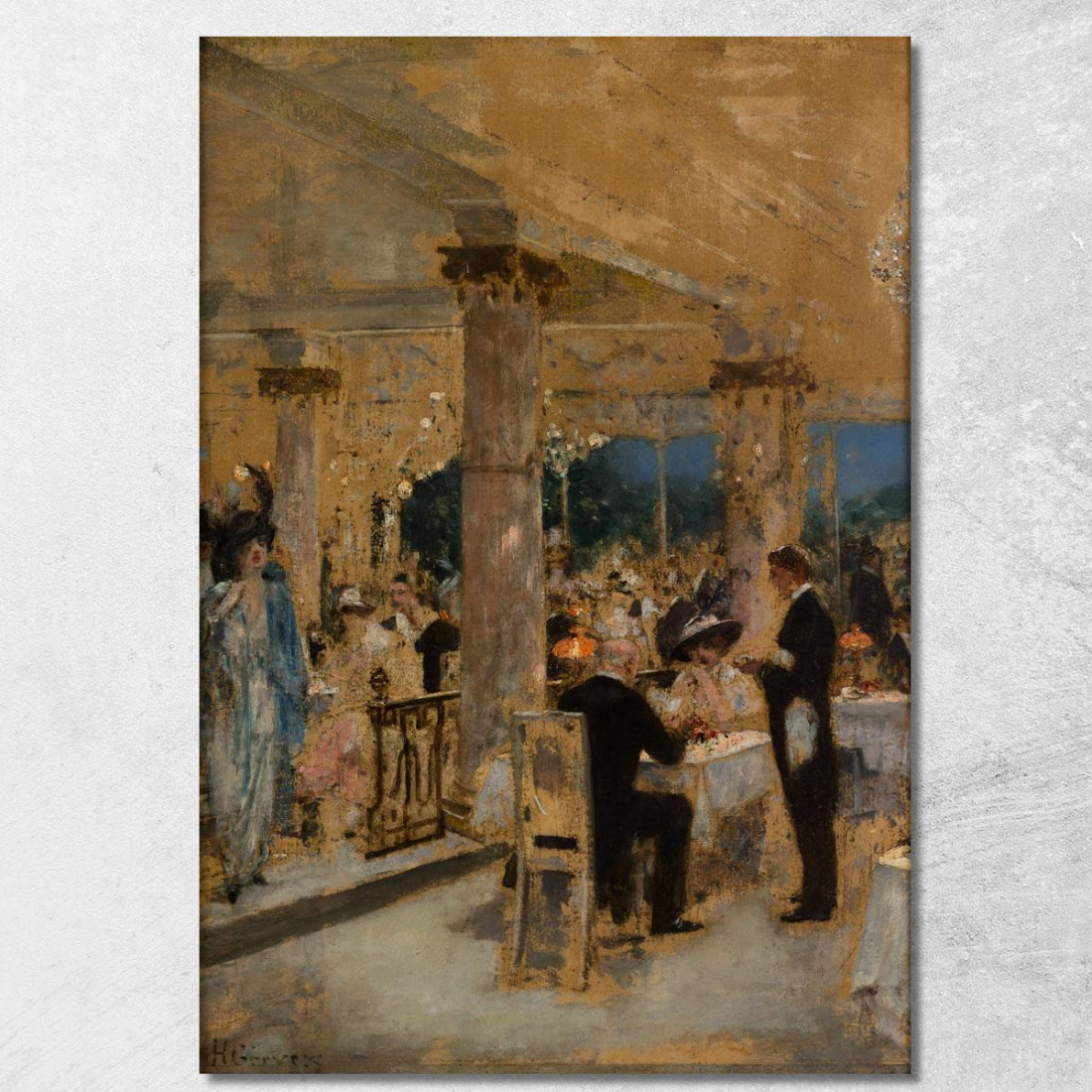 Armenonville La Sera Del Grand Prix Henri Gervex hgr5 quadro stampato su tela Armenonville La Sera Del Grand Prix Henri Gervex hgr5 quadro stampato su tela