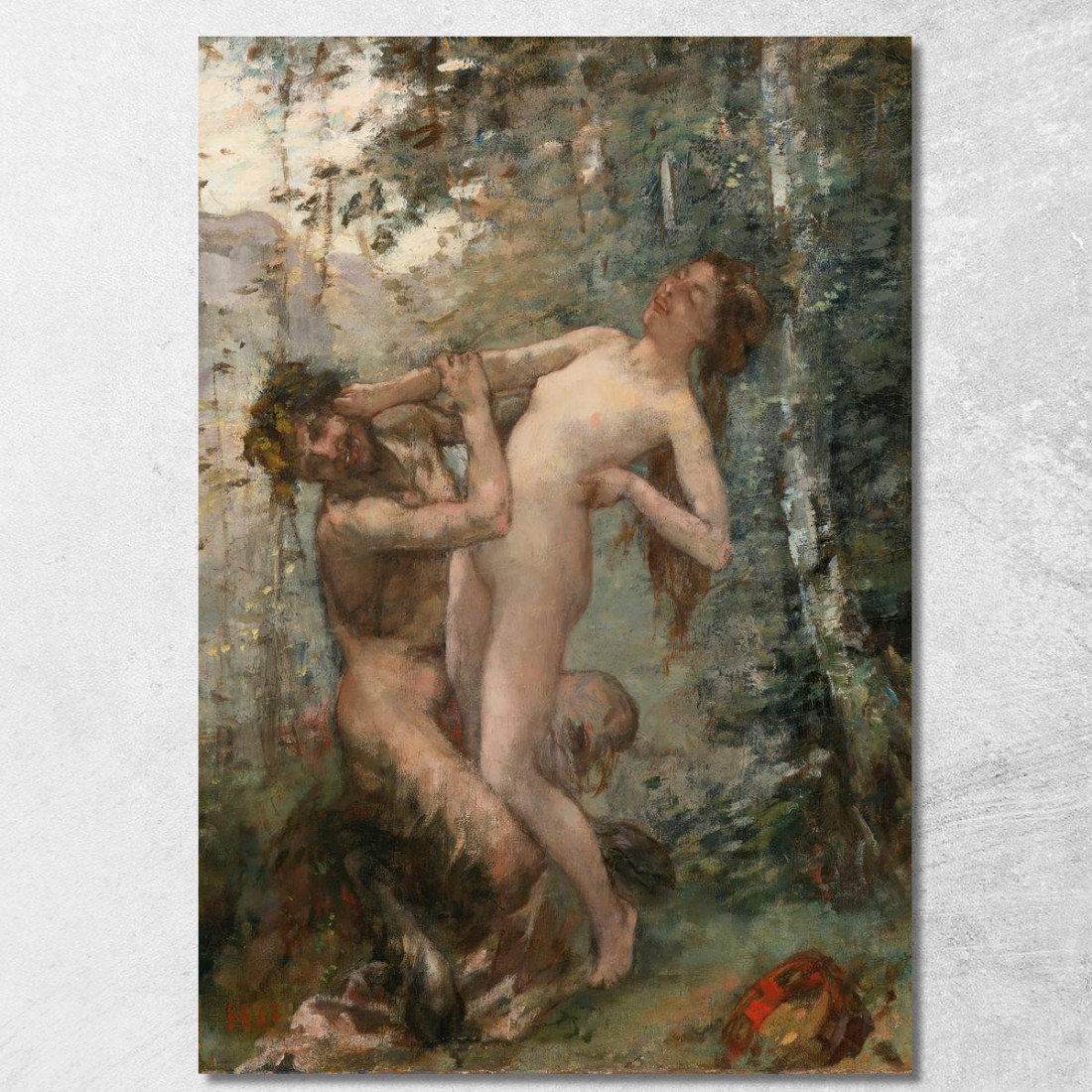 Satiro E Baccante Henri Gervex hgr33 quadro stampato su tela Satiro E Baccante Henri Gervex hgr33 quadro stampato su tela