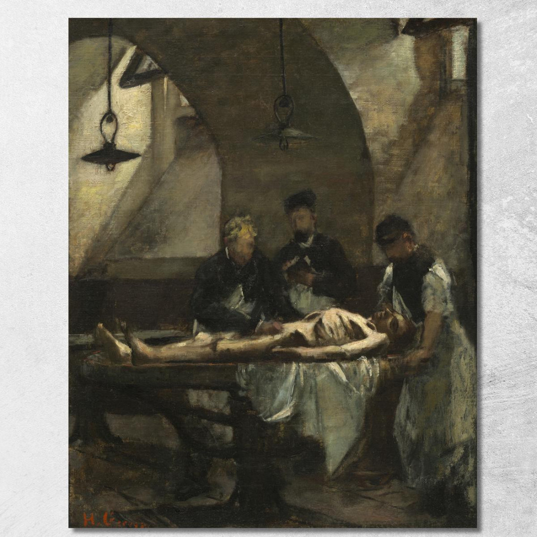Studio Per Autopsy At The Hôtel-Dieu Henri Gervex hgr34 quadro stampato su tela Studio Per Autopsy At The Hôtel-Dieu Henri Gervex hgr34 quadro stampato su tela
