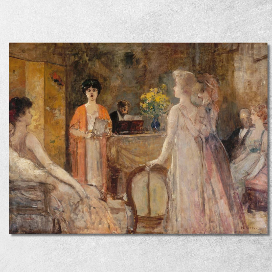 Un Martedì Sera Da Madeleine Lemaire Henri Gervex hgr36 quadro stampato su tela Un Martedì Sera Da Madeleine Lemaire Henri Gervex hgr36 quadro stampato su tela