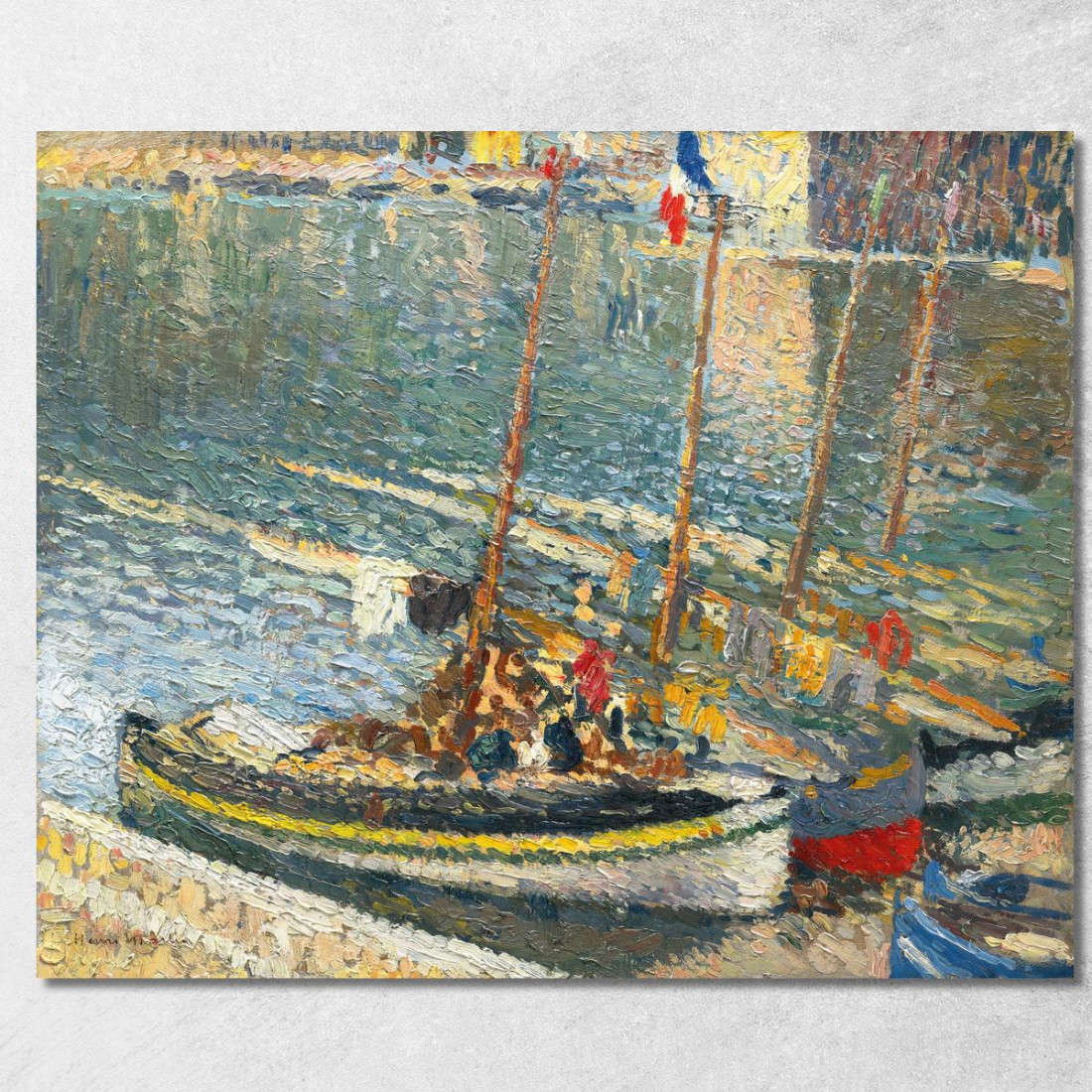 Barche A Collioure Il 14 Luglio Henri Martin hmt4 quadro stampato su tela