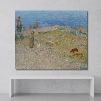 Pastore E Le Sue Pecore Nei Causses Henri Martin hmt8 quadro stampato su tela