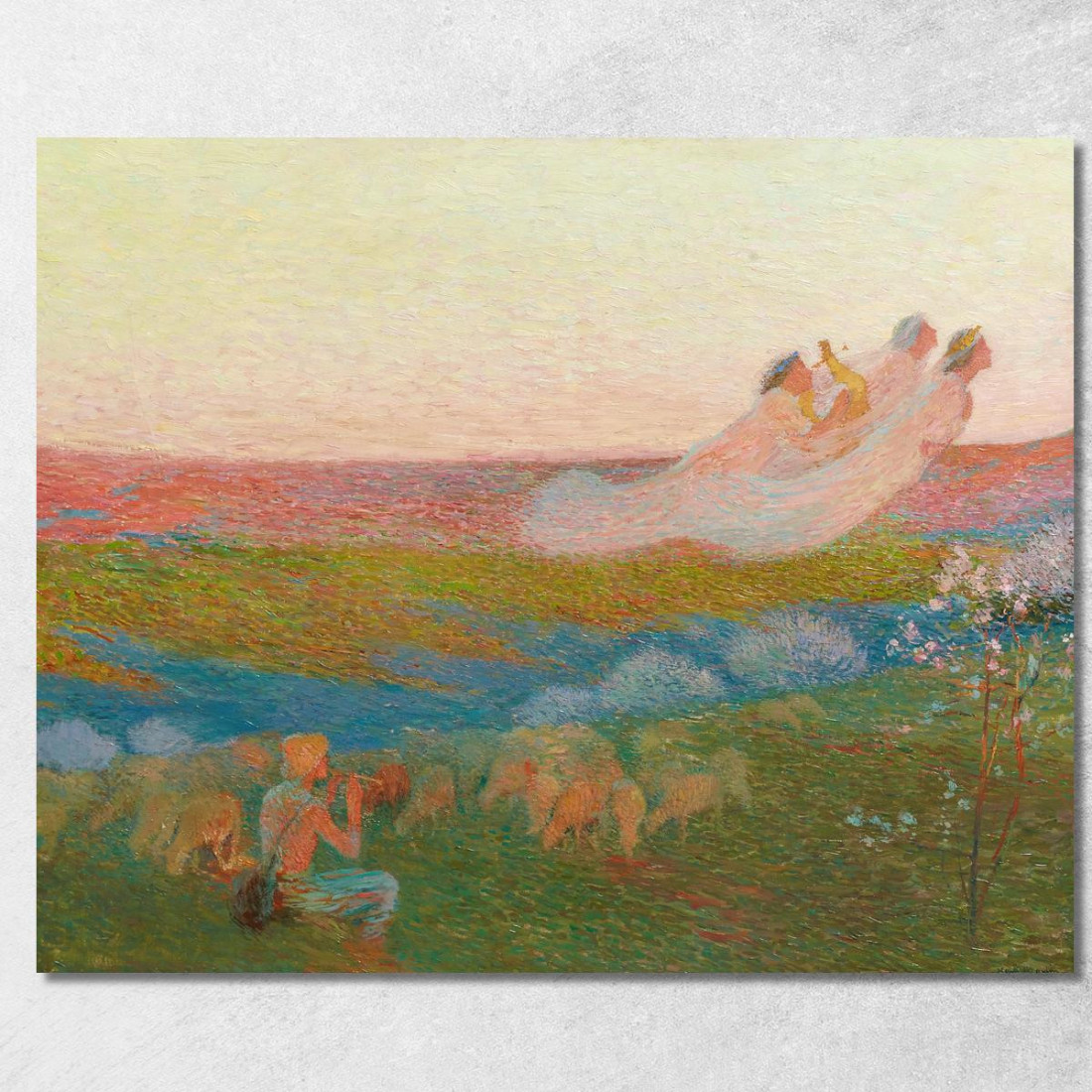 Pastore E Le Sue Tre Muse Henri Martin hmt9 quadro stampato su tela Pastore E Le Sue Tre Muse Henri Martin hmt9 quadro stampato su tela