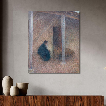 Pastore Che Rientra Con Le Sue Pecore Henri Martin hmt10 quadro stampato su tela