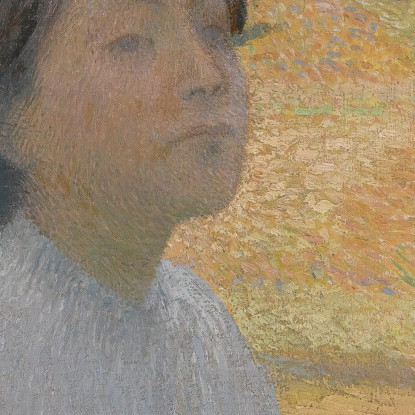 Busto Di Giovane Ragazza Con Una Corona Di Alloro Henri Martin hmt13 quadro stampato su tela