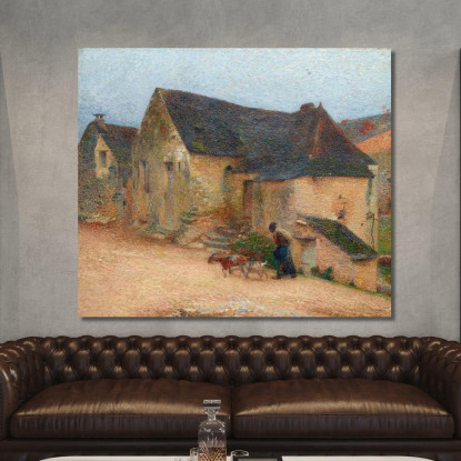 Capraia Davanti A Una Vecchia Casa A Labastide Henri Martin hmt16 quadro stampato su tela