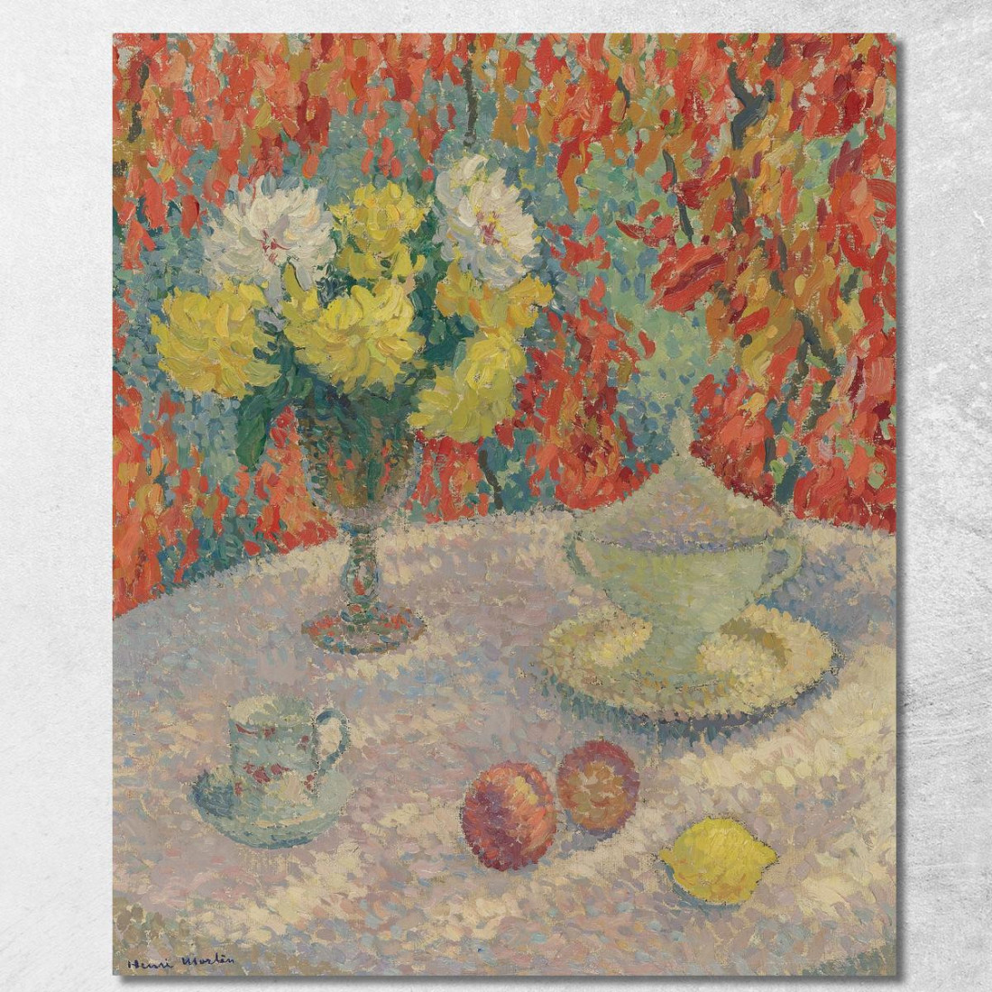 Dalie Al Sole Henri Martin hmt22 quadro stampato su tela Dalie Al Sole Henri Martin hmt22 quadro stampato su tela