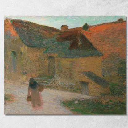 Ultimi Raggi Una Fattoria Nel Lot Henri Martin hmt25 quadro stampato su tela