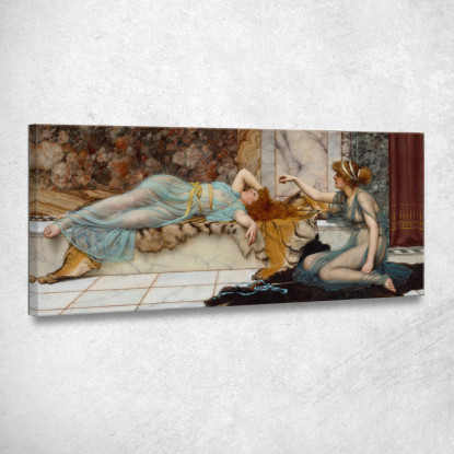 Malizia E Riposo 2 John William Godward jwg52 quadro stampato su tela