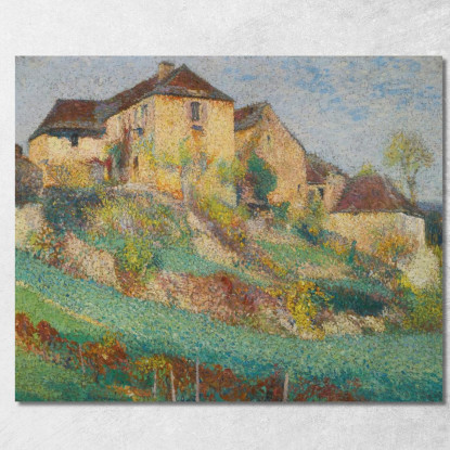 La Grande Casa Della Combe A Labastide-Du-Vert In Estate Henri Martin hmt35 quadro stampato su tela