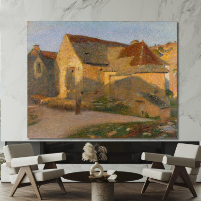 La Vecchia Casa Agli Ultimi Raggi Henri Martin hmt42 quadro stampato su tela