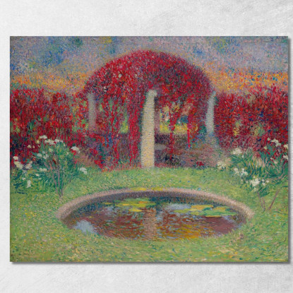 Il Bacino E Il Pergolato Henri Martin hmt47 quadro stampato su tela