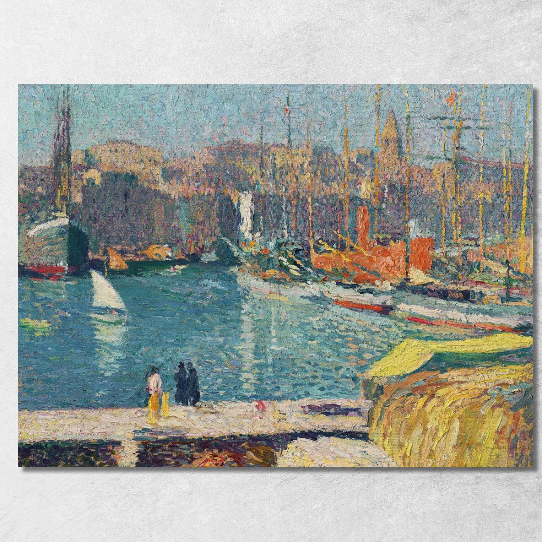 Il Vecchio Porto Di Marsiglia Henri Martin hmt53 quadro stampato su tela Il Vecchio Porto Di Marsiglia Henri Martin hmt53 quadro stampato su tela