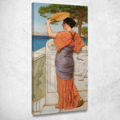 Sul Balcone John William Godward jwg55 quadro stampato su tela