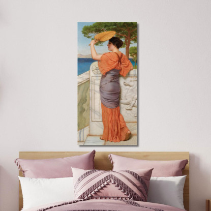 Sul Balcone John William Godward jwg55 quadro stampato su tela