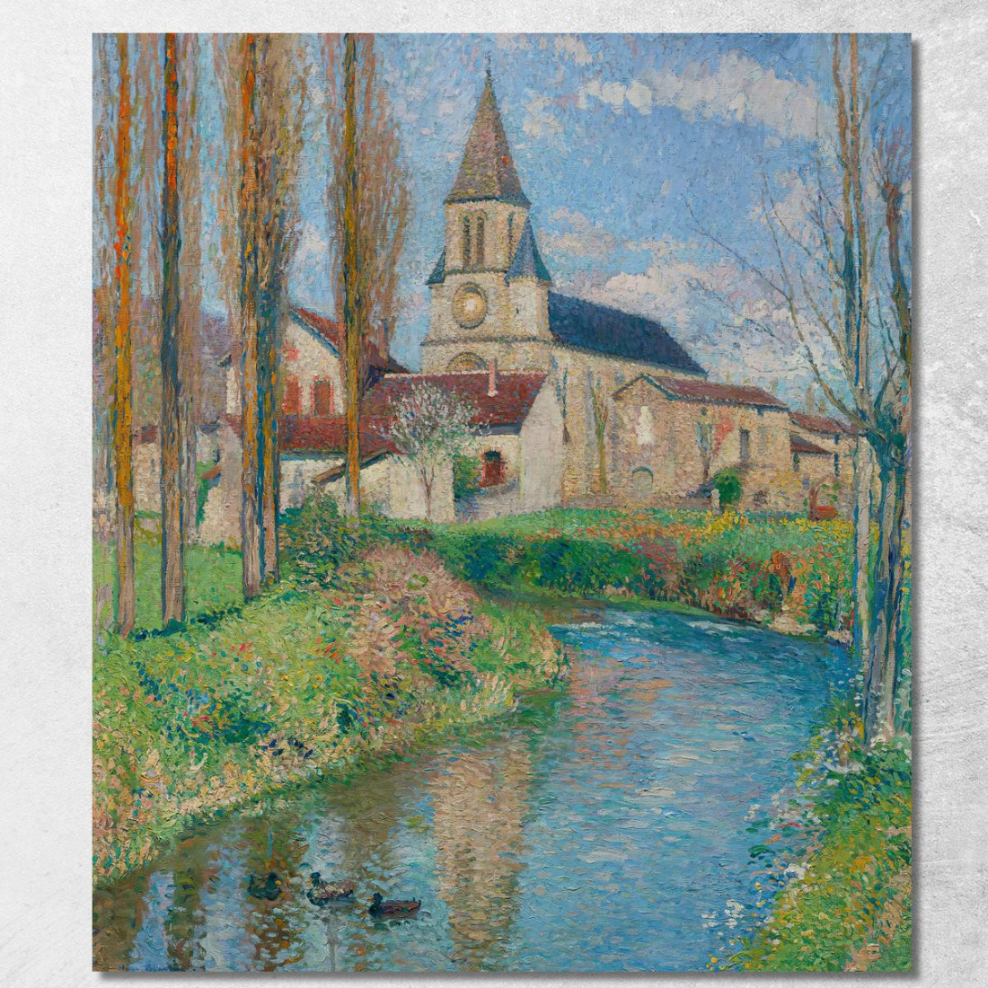La Chiesa Di Labastide-Du-Vert Henri Martin hmt61 quadro stampato su tela La Chiesa Di Labastide-Du-Vert Henri Martin hmt61 quadro stampato su tela