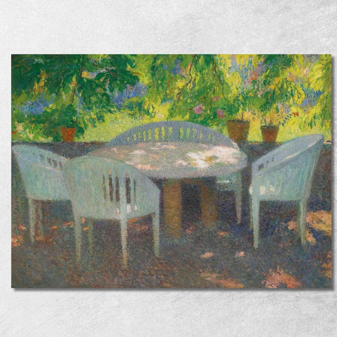 Sotto Il Grande Ippocastano Di Marquayrol Henri Martin hmt77 quadro stampato su tela Sotto Il Grande Ippocastano Di Marquayrol Henri Martin hmt77 quadro stampato su tela