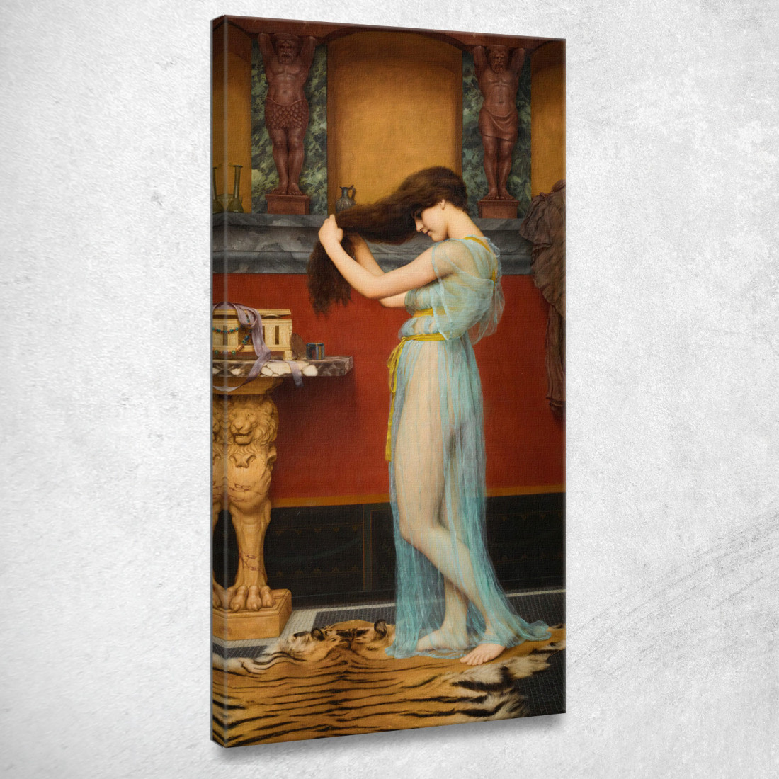 Preparazione Per Il Bagno John William Godward jwg58 quadro stampato su tela Preparazione Per Il Bagno John William Godward jwg58 quadro stampato su tela