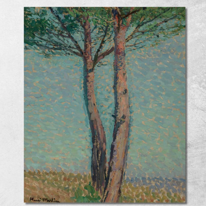 Un Pino Henri Martin hmt81 quadro stampato su tela