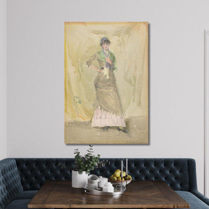 Una Nota In Verde James Abbott McNeill Whistler jam2 quadro stampato su tela