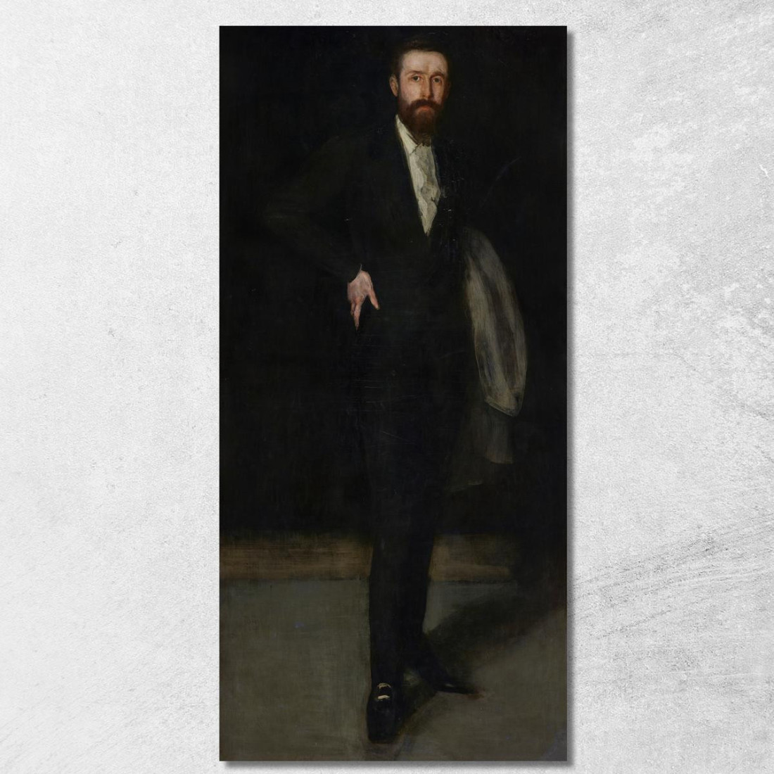 Composizione In Nero - Ritratto Di F. R. Leyland James Abbott McNeill Whistler jam14 quadro stampato su tela Composizione In Nero - Ritratto Di F. R. Leyland James Abbott McNeill Whistler jam14 quadro stampato su tela