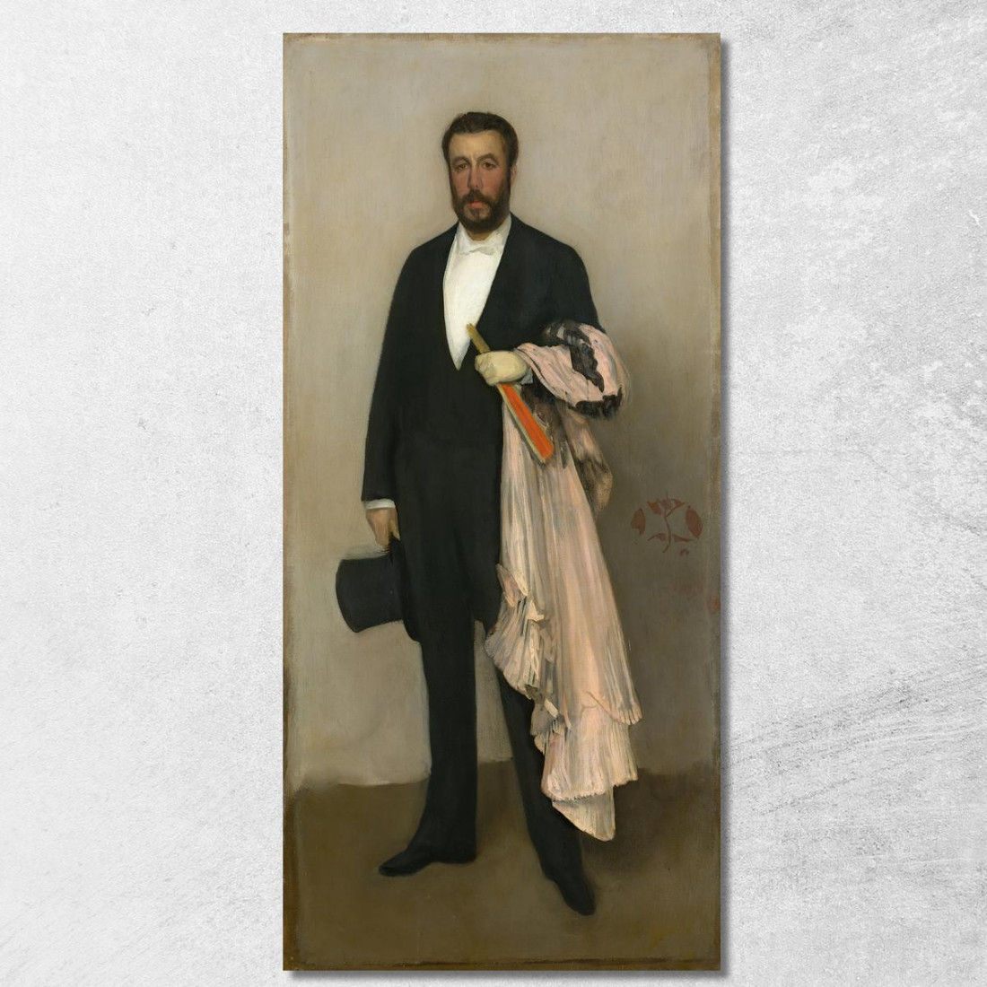Composizione In Colore Carne E Nero - Ritratto Di Theodore Duret James Abbott McNeill Whistler jam16 quadro stampato su tela Composizione In Colore Carne E Nero - Ritratto Di Theodore Duret James Abbott McNeill Whistler jam16 quadro stampato su tela