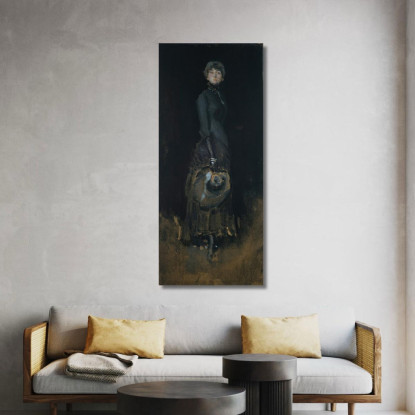 Signora In Grigio James Abbott McNeill Whistler jam53 quadro stampato su tela