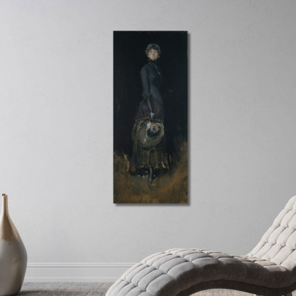 Signora In Grigio James Abbott McNeill Whistler jam53 quadro stampato su tela