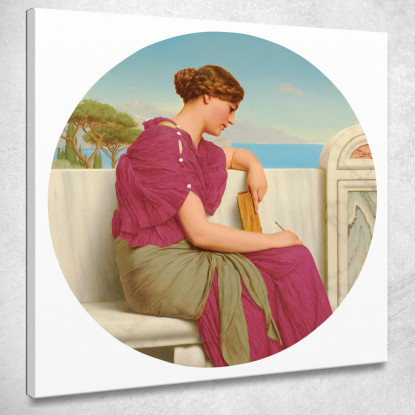 La Risposta John William Godward jwg70 quadro stampato su tela