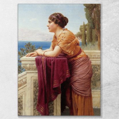 Il Belvedere John William Godward jwg71 quadro stampato su tela