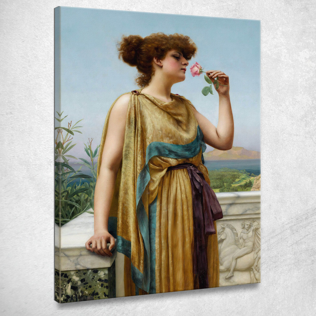La Rosa Profumata John William Godward jwg76 quadro stampato su tela La Rosa Profumata John William Godward jwg76 quadro stampato su tela