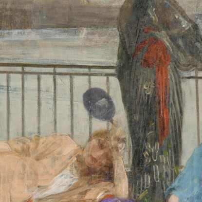 Variazioni In Color Carne E Verde: Il Balcone James Abbott McNeill Whistler jam145 quadro stampato su tela