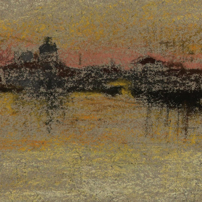 Alba Sul Rialto Venezia James Abbott McNeill Whistler jam149 quadro stampato su tela