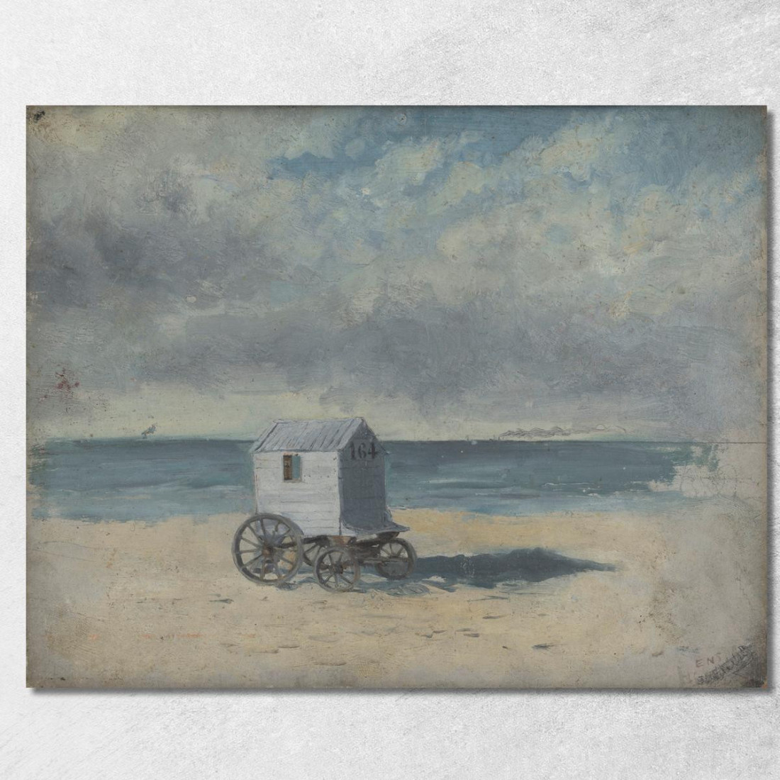 Cabina Balneare Sulla Spiaggia James Ensor jen6 quadro stampato su tela Cabina Balneare Sulla Spiaggia James Ensor jen6 quadro stampato su tela