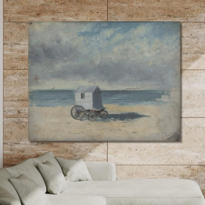 Cabina Balneare Sulla Spiaggia James Ensor jen6 quadro stampato su tela