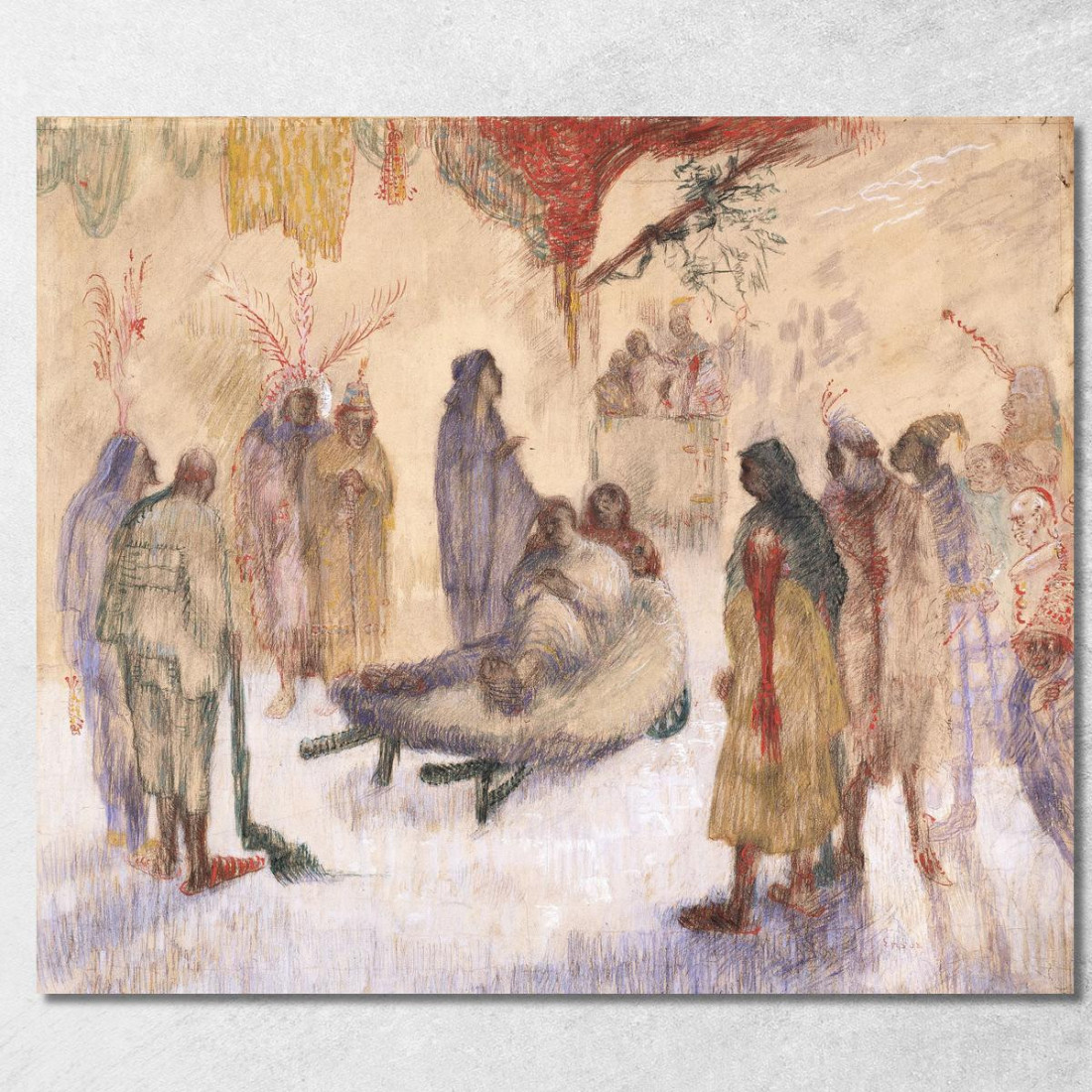 Cristo Con Gli Zoppi James Ensor jen11 quadro stampato su tela Cristo Con Gli Zoppi James Ensor jen11 quadro stampato su tela